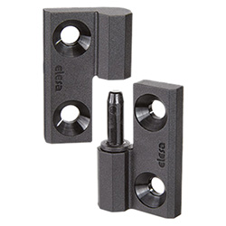 Flat plug-in hinges / tapered / < 270° (-90° - 180°) / plastic (technopolymer) / CFMY / ELESA