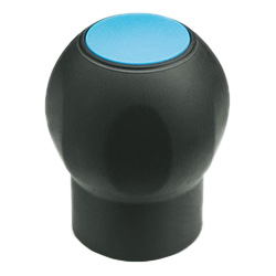 EBK-C SOFT - Mushroom lobe handles -Soft-touch technopolymer