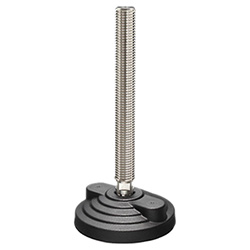 LVQ.F-SST - Levelling elements for ground mounting -Technopolymer base stainless steel stem