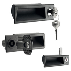 PR-CH - Flush pull handles with lever latch -Snap-in assembly technopolymer
