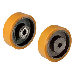 RE.F4 - Mould-on polyurethane wheels -Cast iron centre body 451406