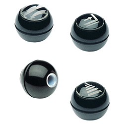 SH.N - Spherical knobs -Duroplast with magnifying lens