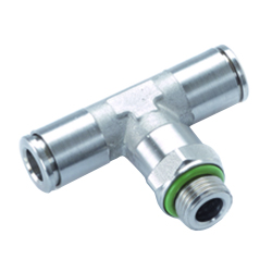 STX Series Stainless Steel Push-In Fittings - Swivel T-Adaptor, Parallel Type