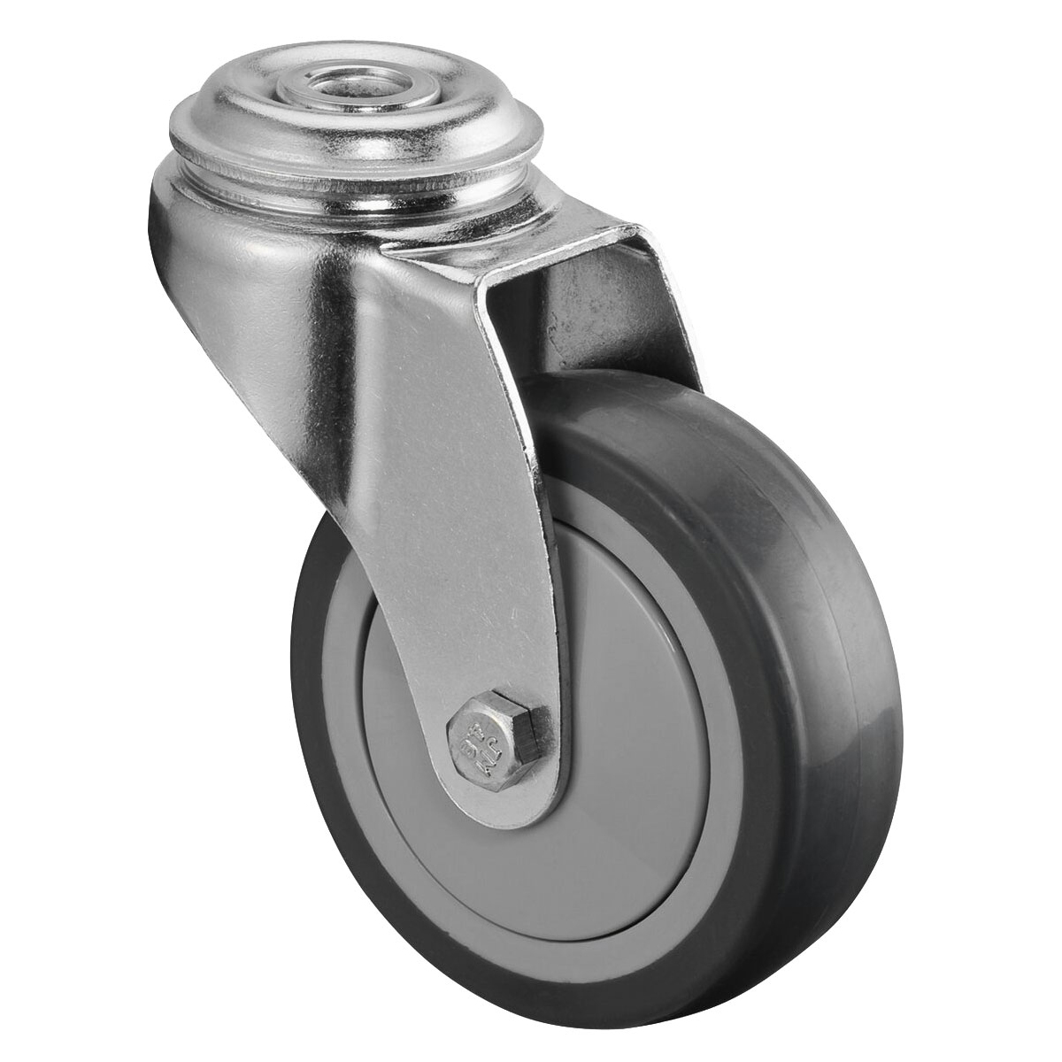 Apparatus Castors with Back Hole, Rubber Bandage TPE, Light Design - Swivel Castors