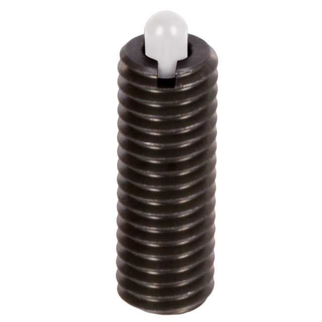 Spring Plungers with Bolt from Plastic, with Internal Hexagon, Black Oxided