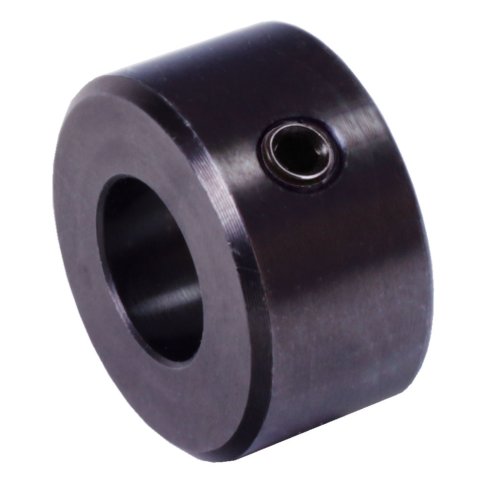 Adjusting Rings (Shaft Collars with Set Screw) According to the Old Standard DIN 703, Steel, Black Oxide Finish