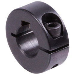 Shaft Collars, Clamp Collars, Single-Split - Type N, Steel, Black Oxide Fnish