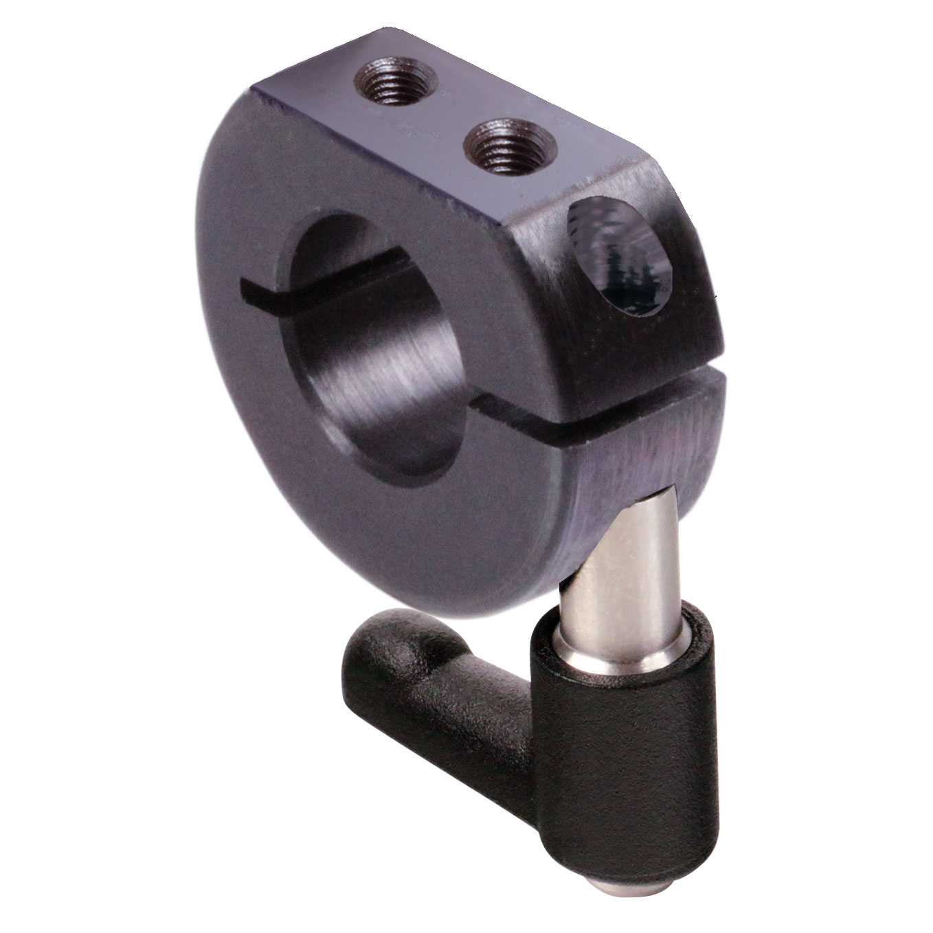 Shaft Collars, Clamp Collars, Single-Split - Type GRK with Clamping Lever, Steel, Black Oxide Finish