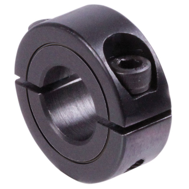 Shaft Collars, Clamp Collars Double-Split, Inch Size Bore, Steel, Black Oxide Finish