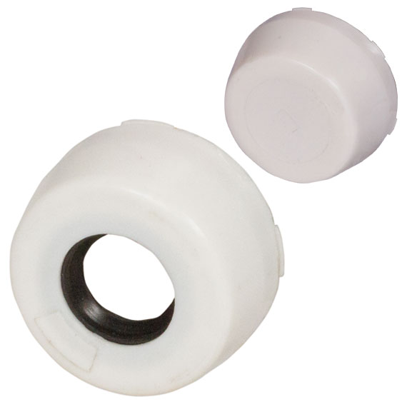 Protection Caps for Thermoplastic Pillow Bearings TUCP, TUCF and TUCFL, White