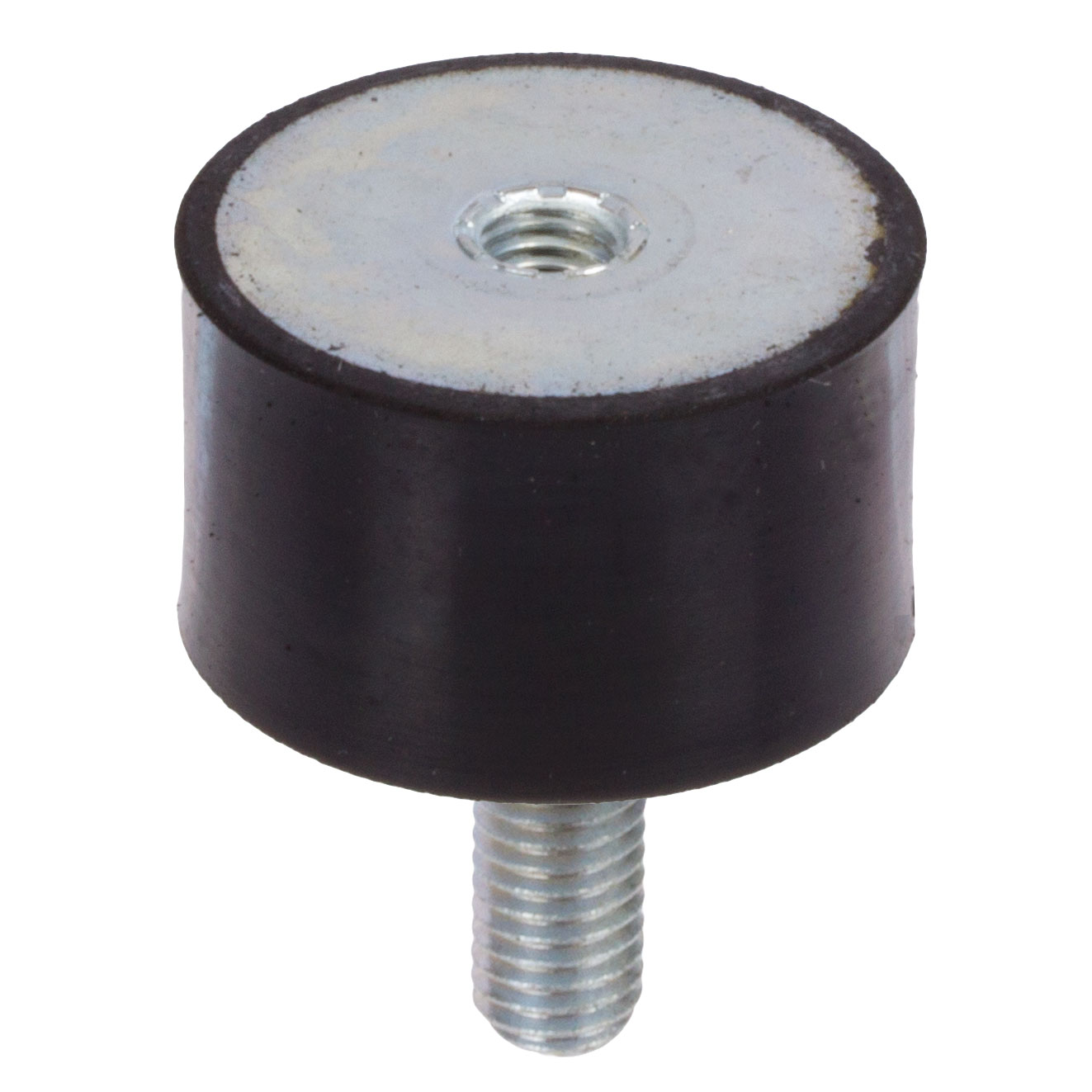 Rubber-Metal Buffers MGA with Internal Thread and Threaded Stud, Steel, Zinc-plated