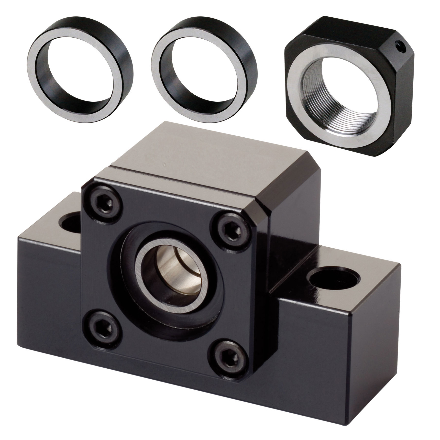 Pillow Block Bearing Units EK, for Fixed Side, Black Oxided