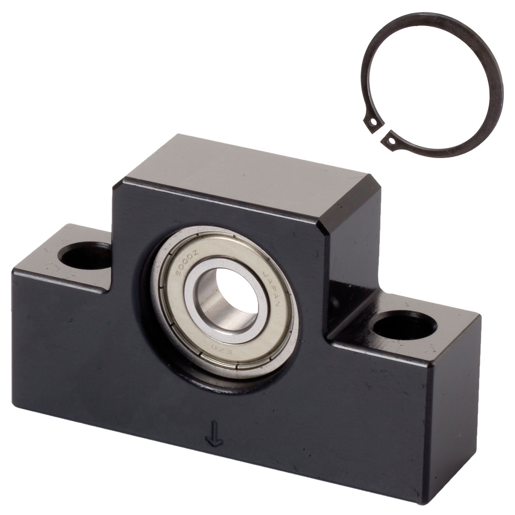 Pillow Block Bearing Units EF, for Support Side, Black Oxided