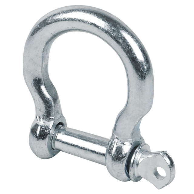 Shackles, Curved, Commercial Version, Steel, Zinc-plated