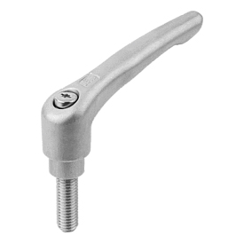 Clamping levers external thread stainless steel (06464)