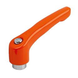 Clamping levers, die-cast zinc with internal thread, threaded insert blue passivated steel (06450-05)