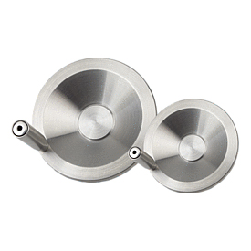 Handwheels disc stainless steel with revolving grip (06276)