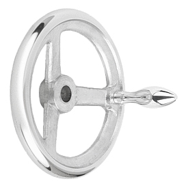 Handwheels DIN 950 aluminium, with fixed grip (06273)