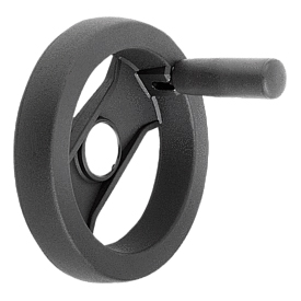 Handwheels 2-spoke plastic, with folding grip (06255)