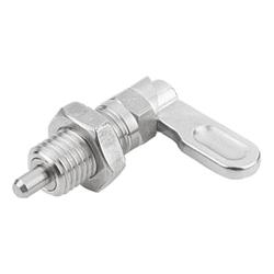 Cam-action indexing plungers with stop stainless steel, Form B (03099)