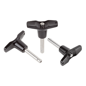 Ball lock pins with T-grip with high shear strength (03422)