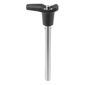 Ball lock pins with L-grip stainless steel with head-end lock (03420)