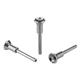 Ball lock pins with mushroom grip stainless steel with high shear strength (03418)