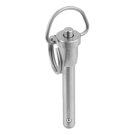 Ball lock pins with grip ring stainless steel (03194)