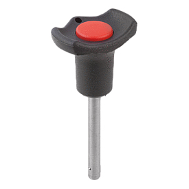 Ball lock pins self-locking, Form B, plastic collar (03193)