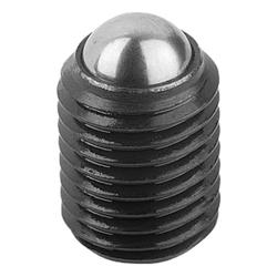 Ball pressure screws without head with fine thread form A (07107)