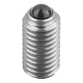 Spring plungers with slot and ceramic ball, stainless steel (03008)