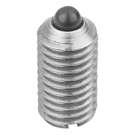 Spring plungers with slot and thrust pin, standard spring force (03025)