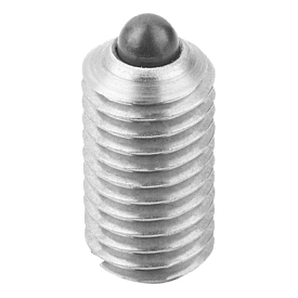 Spring plungers with slot and thrust pin, light spring force (03025)