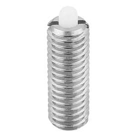 Spring plungers with hexagon socket and POM thrust pin, stainless steel (03058)