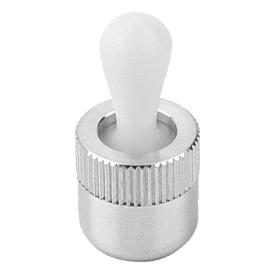 Lateral spring plungers without seal, thrust pin POM, spring steel (03330)