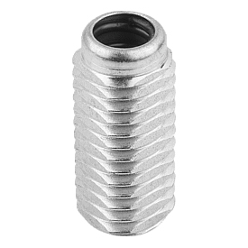 Lateral spring plungers with threaded sleeve, without thrust pin, Form A, without seal (03336)