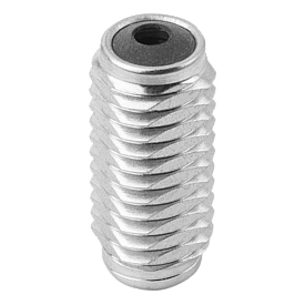 Lateral spring plungers with threaded sleeve, without thrust pin, Form B, with seal (03336)