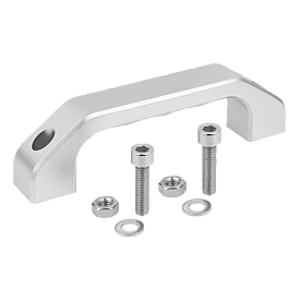 Pull handles stainless steel thru hole, Form A (06914)