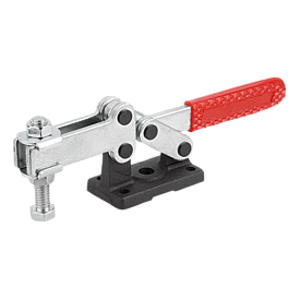 Toggle clamps horizontal heavy duty with adjustable clamping spindle (05810)