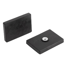 Magnets with internal thread NdFeB, rectangular, with rubber protective jacket (09112)