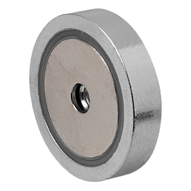 Magnets shallow pot with internal thread NdFeB (09072)