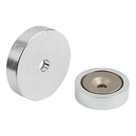 Magnets shallow pot with countersink SmCo (09071)