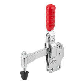 Toggle clamps vertical with straight foot and full holding arm (05705)