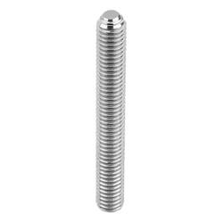 Ball-end thrust screws without head stainless steel with flattened ball (07111)