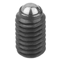 Ball-end thrust screws without head with full ball (07110)