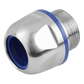 Cable fasteners stainless steel or plastic in Hygienic DESIGN, cable gland (84100)