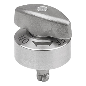 Quarter-turn clamp locks stainless steel, knob stainless steel (05592)