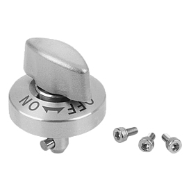 Quarter-turn clamp locks stainless steel, knob stainless steel (05591)