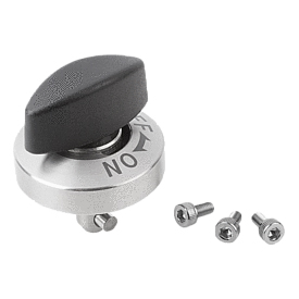 Quarter-turn clamp locks stainless steel, knob plastic (05591)