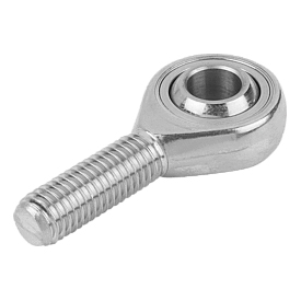 Rod ends with plain bearing external thread, stainless steel, DIN ISO 12240-4 (27629)